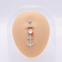 1 Piece Fashion Star Heart Shape Butterfly Stainless Steel Inlay Zircon Belly Ring sku image 53