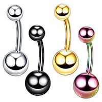 4 Pieces Fashion Geometric Stainless Steel Plating Eyebrow Nails Tongue Nail Nose Ring sku image 10