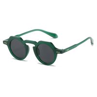 Retro Sweet Solid Color Pc Round Frame Full Frame Men's Sunglasses sku image 1