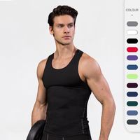 Sports Solid Color Polyester Round Neck Active Tops Racerback Tank Tops main image 2