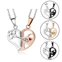 Stainless Steel Fashion Plating Heart Shape Pendant Necklace main image 1