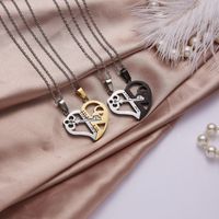 Stainless Steel Fashion Plating Heart Shape Pendant Necklace main image 5