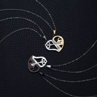 Stainless Steel Fashion Plating Heart Shape Pendant Necklace main image 6