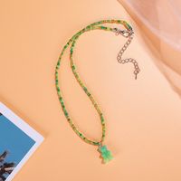 1 Piece Ethnic Style Bear Crystal Beaded Women's Necklace sku image 2