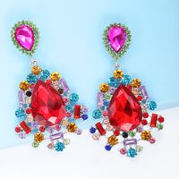 1 Pair Fashion Flower Alloy Inlay Zircon Women's Drop Earrings main image 2