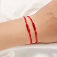 Einfacher Stil Einfarbig Seil Valentinstag Unisex Kordelzug Armbänder main image 4