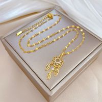 Fashion Geometric Stainless Steel Copper Plating Zircon Necklace main image 3