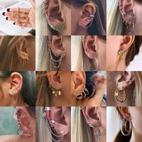 1 Set Fashion Geometric Copper Plating Artificial Pearls Turquoise Zircon Earrings main image 6