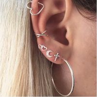 1 Set Fashion Geometric Copper Plating Artificial Pearls Turquoise Zircon Earrings sku image 6