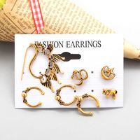 1 Set Fashion Geometric Copper Plating Artificial Pearls Turquoise Zircon Earrings sku image 10