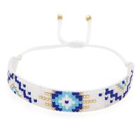 1 Piece Bohemian Hexagram Glass-like Synthetic Material Beaded Couple Unisex Bracelets sku image 2