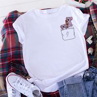Women's T-shirt Short Sleeve T-shirts Printing Casual Printing main image 4