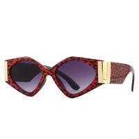 Fashion Leopard Pc Special-shaped Mirror Patchwork Full Frame Women's Sunglasses main image 5