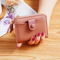 Unisex Solid Color Pvc Zipper Wallets sku image 4