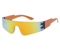 Y2k Colorful Pc Special-shaped Mirror Frameless Sports Sunglasses sku image 3