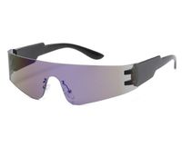 Y2k Colorful Pc Special-shaped Mirror Frameless Sports Sunglasses main image 2