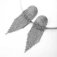 1 Pair Vintage Style Tassel Metal Inlay Rhinestones Women's Drop Earrings main image 3