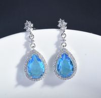 Nuevo Conjunto De Diamantes Amarillos De La Suerte Pendientes De Topa Azul Con Colgante De Diamantes Rosas Argyll sku image 4