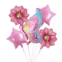 Birthday Pentagram Flower Butterfly Aluminum Film Birthday Balloons 1 Set sku image 9