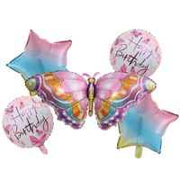 Birthday Pentagram Flower Butterfly Aluminum Film Birthday Balloons 1 Set sku image 18