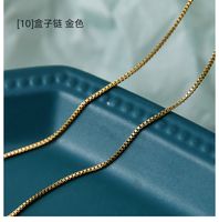 Fashion Geometric Titanium Steel Chain Necklace sku image 20