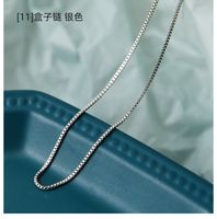 Fashion Geometric Titanium Steel Chain Necklace sku image 16
