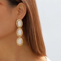1 Pair Simple Style Round Alloy Enamel Women's Earrings main image 3