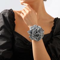 Wholesale Jewelry Streetwear Flower Imitation Pearl Alloy Cloth Bracelets sku image 5