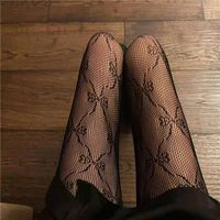 Women's Sweet Solid Color Flower Butterfly Nylon Tights A Pair sku image 6