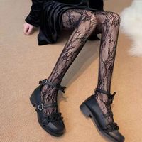 Women's Sweet Solid Color Flower Butterfly Nylon Tights A Pair sku image 12