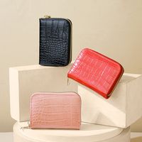 Unisex Solid Color Pu Leather Zipper Wallets main image 2