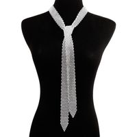 1 قطعة موضة ربطة القوس مادة صمغية حجر الراين تصفيح امرأة سلسلة سترة main image 5