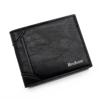 Men's Solid Color Pu Leather Open Wallets sku image 1