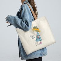 Women's Large Spring&summer Canvas Streetwear Shoulder Bag Canvas Bag sku image 20