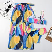 Women's Fashion Multicolor Printing 3 Piece Set Bikinis main image 3