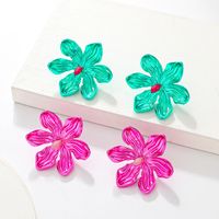 Simple Style Flower Alloy Patchwork Women's Ear Studs main image 4