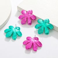 Simple Style Flower Alloy Patchwork Women's Ear Studs main image 6