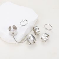 Casual Hip-hop Fashion Star Butterfly Alloy Plating Hollow Out Silver Plated Unisex Open Ring main image 3