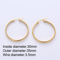 1 Pair Exaggerated Round Grid Stainless Steel Plating Hoop Earrings main image 5