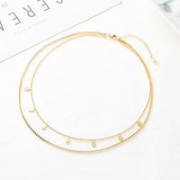 1 Piece Fashion Rhombus Stainless Steel Layered Layered Necklaces sku image 1