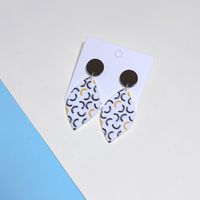1 Pair Fashion Leaf Water Droplets Flower Arylic Irregular Epoxy Women's Drop Earrings sku image 2