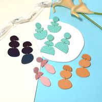 1 Pair Casual Geometric Soft Clay Irregular Plating Women's Earrings main image 1