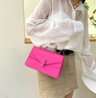 Women's Small Pu Leather Solid Color Streetwear Square Lock Clasp Crossbody Bag main image 6