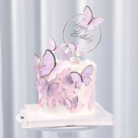 Birthday Butterfly Paper Party Cake Decorating Supplies 1 Set main image 4