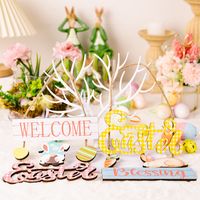 Easter Rabbit Letter Wood Party Hanging Ornaments main image 5