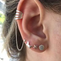 Fashion Round Dots Eye Mixed Materials Metal Copper Plating Artificial Pearls Zircon Women's Drop Earrings Ear Clips sku image 25