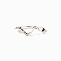 Simple Style Commute Geometric Sterling Silver Plating Inlay Zircon Rings sku image 1