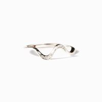 Simple Style Commute Geometric Sterling Silver Plating Inlay Zircon Rings sku image 3