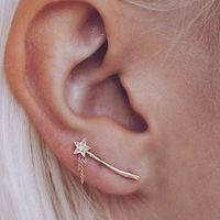 Fashion Round Dots Eye Mixed Materials Metal Copper Plating Artificial Pearls Zircon Women's Drop Earrings Ear Clips sku image 1