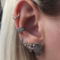 Fashion Round Dots Eye Mixed Materials Metal Copper Plating Artificial Pearls Zircon Women's Drop Earrings Ear Clips sku image 17